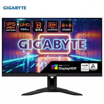 Монитор Gigabyte - 28" M28U-EK KVM Gaming Monitor, IPS, 144hz, 1mc, UHD (3440 х 1440), HDMI, DisplayPort, Type C, USB, Black