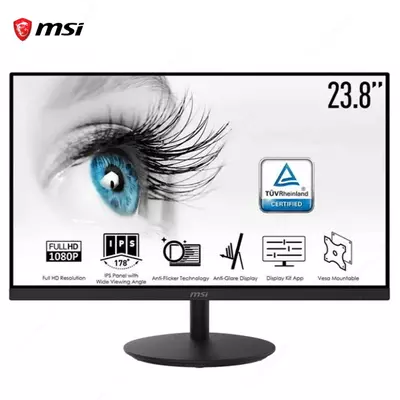 Монитор MSI - 24" PRO MP242 Monitor, IPS, 5mc, 75hz, FHD(1920x1080), VGA+HDMI, Black