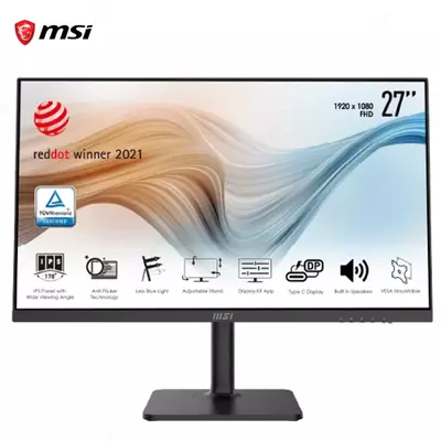 Монитор MSI - 27" MD271CP Curved Monitor, VA, 75z, 4mc, FHD (1920x1080), HDMI, Type-C, Speaker, Black