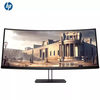 HP Monitor — 38" Z38c egilgan monitor, IPS, 14 ms, 60 Hz, UHD (3840x2160), HDMI, DisplayPort, Type-C, kumush rang