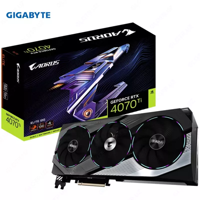 Видеокарта Gigabyte - 12GB GeForce RTX 4070Ti AORUS ELITE GV-N407TAORUS E-12GD