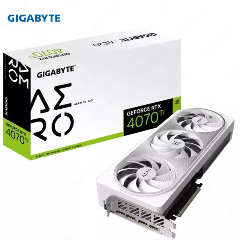 Видеокарта Gigabyte - 12GB GeForce RTX 4070Ti AERO OC GV-N407TAERO OC-12GD