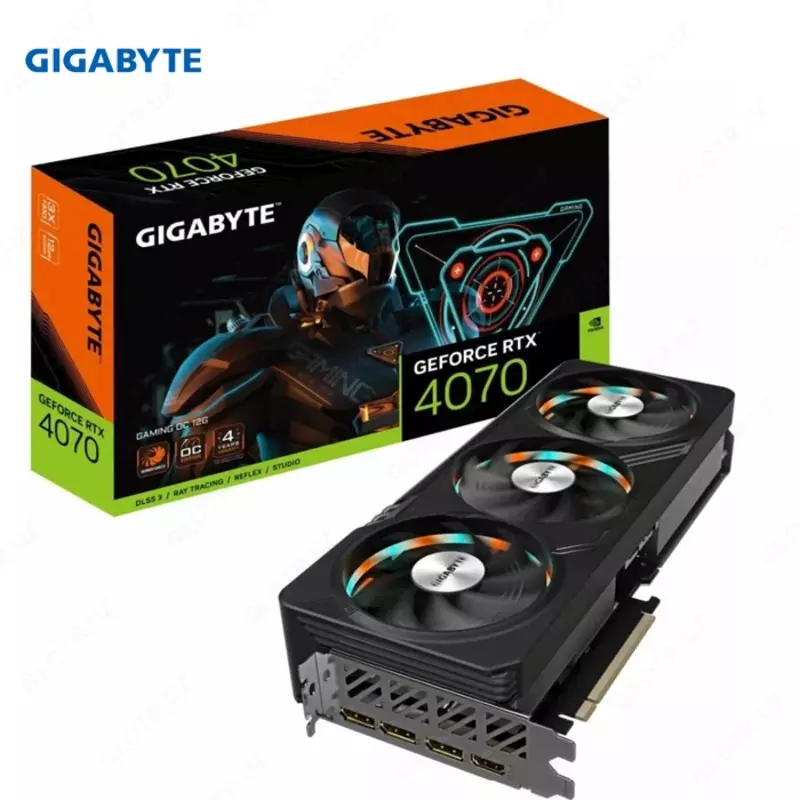 Видеокарта Gigabyte - 12GB GeForce RTX 4070 GAMING OC GV-N4070GAMING OC-12GD