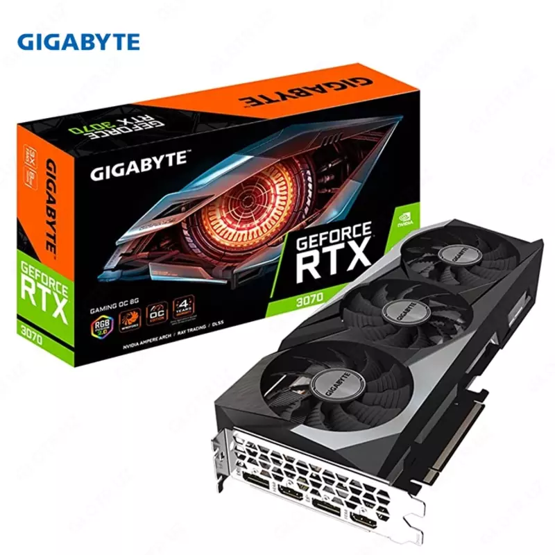 Видеокарта Gigabyte - 8GB GeForce RTX3070 GAMING OC GV-N3070GAMING OC-8GD