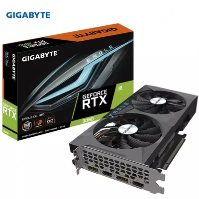 Видеокарта Gigabyte - 12GB GeForce RTX 3060 EAGLE OC GV-N3060EAGLE OC-12GD