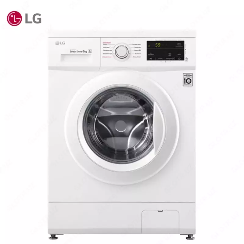 Стиральная машина автомат LG F2J3NS0W 6кг Steam Белый