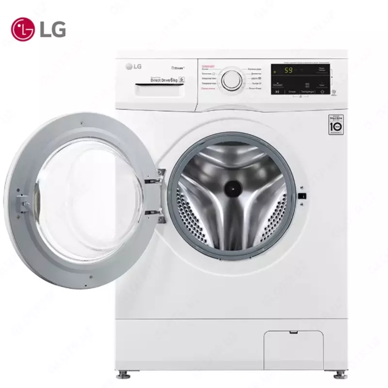 Стиральная машина автомат LG F2J3NS0W 6кг Steam Белый
