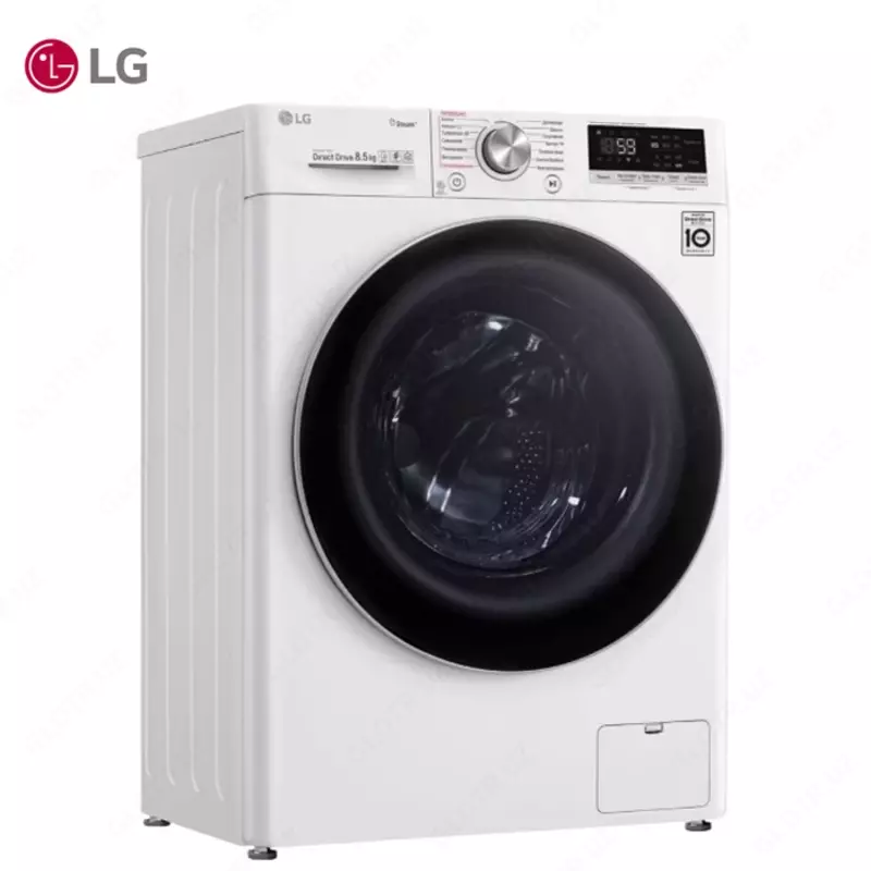 Стиральная машина автомат LG F2V7GW1W Steam, TurboWash, AI DD,ThinQ, 8.5кг Белый