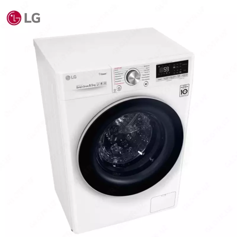Стиральная машина автомат LG F2V7GW1W Steam, TurboWash, AI DD,ThinQ, 8.5кг Белый