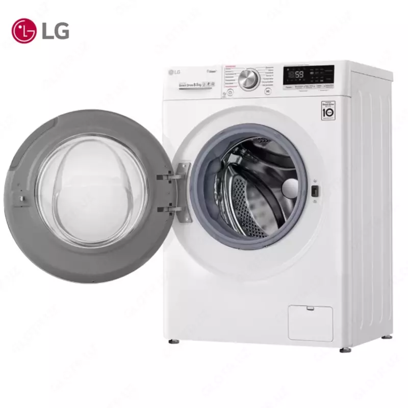 Стиральная машина автомат LG F2V7GW1W Steam, TurboWash, AI DD,ThinQ, 8.5кг Белый