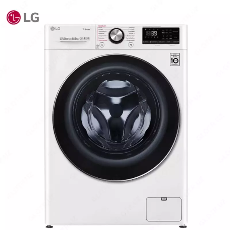 Стиральная машина автомат LG F2V9GW9W Steam+, TurboWash39, AI DD,ThinQ, 8.5кг Белый