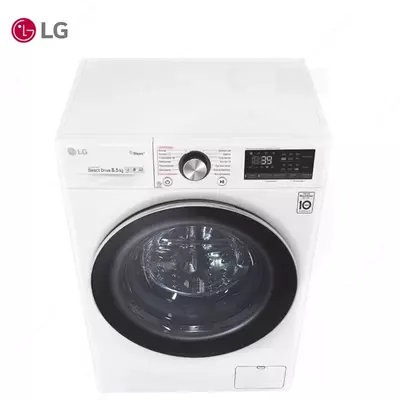 Стиральная машина автомат LG F2V9GW9W Steam+, TurboWash39, AI DD,ThinQ, 8.5кг Белый