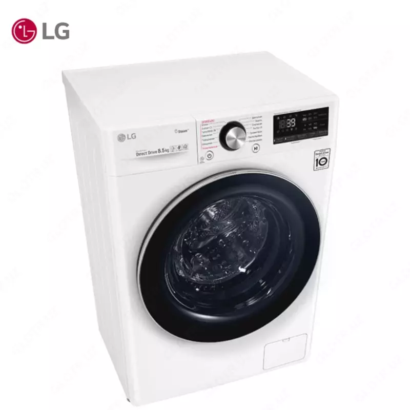 Стиральная машина автомат LG F2V9GW9W Steam+, TurboWash39, AI DD,ThinQ, 8.5кг Белый