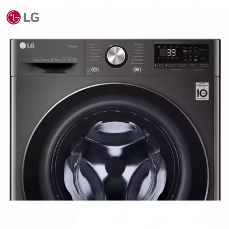 Стиральная машина автомат LG F2V9GW9P Steam+, TurboWash360 AI DD, 8.5кг, Серый