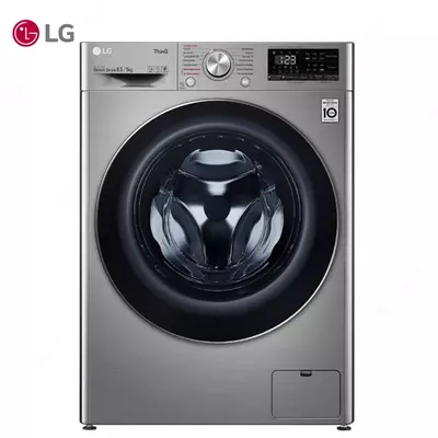 Стиральная машина автомат LG F2V5GG2S Steam+,Сушка, TurboWash59,ThinQ AI DD, 8.5кг, Серый
