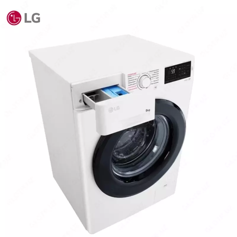 Стиральная машина автомат LG F4M5VS6W Steam, 9кг, Белый