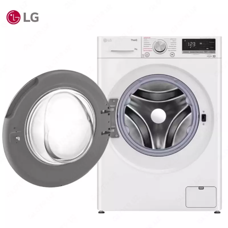 Стиральная машина автомат LG F4V5VS0W Steam, AI DD, 9кг, Белый