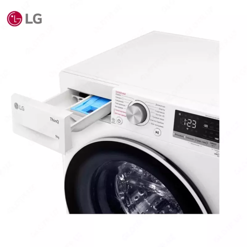 Стиральная машина автомат LG F4V5VS0W Steam, AI DD, 9кг, Белый