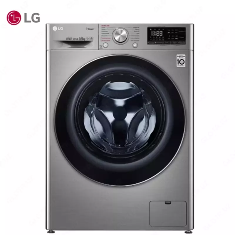 Стиральная машина автомат LG F4V5VG2S EcoHybrid, AI DD,Сушка, ThinQ, 9/6кг, Серый