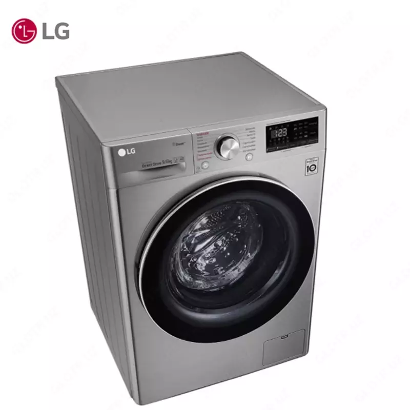 Стиральная машина автомат LG F4V5VG2S EcoHybrid, AI DD,Сушка, ThinQ, 9/6кг, Серый