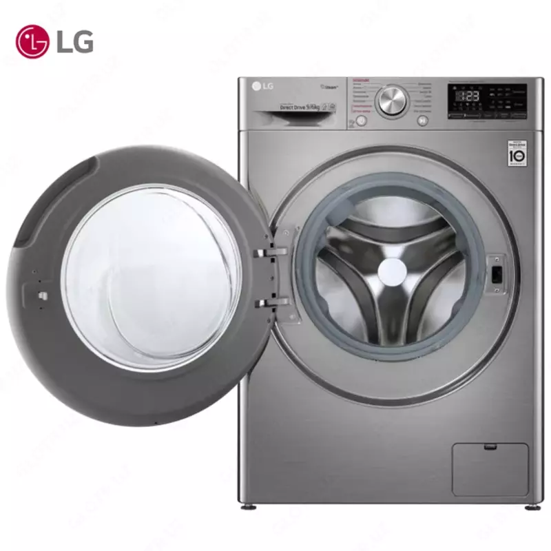 Стиральная машина автомат LG F4V5VG2S EcoHybrid, AI DD,Сушка, ThinQ, 9/6кг, Серый