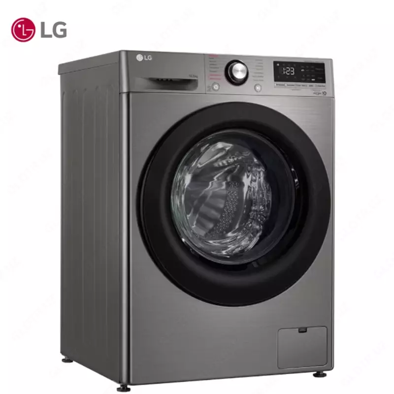 Стиральная машина автомат LG TW4V3RS6S 10.5 кг, Steam, AI DD, ThinQ, Серый