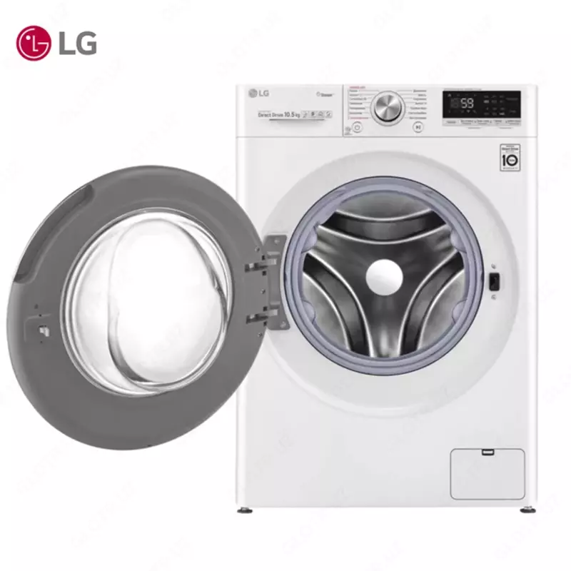 Стиральная машина автомат LG TW4V7RW1W 10.5 кг, Steam+,TurboWash, AI DD, Белый