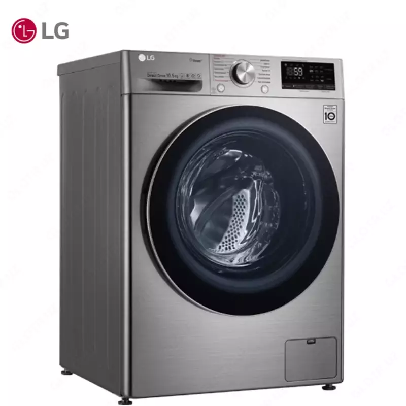 Стиральная машина автомат LG TW4T9RW9P 10.5 кг, Steam,TurboWash59,ThinQ, AI DD, Серый