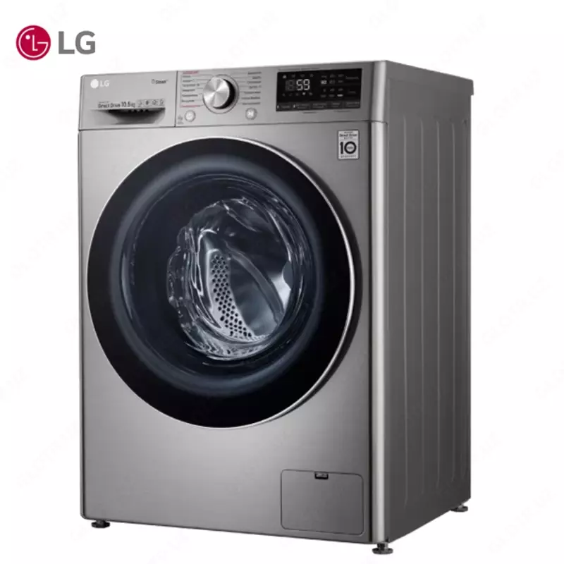 Стиральная машина автомат LG TW4T9RW9P 10.5 кг, Steam,TurboWash59,ThinQ, AI DD, Серый