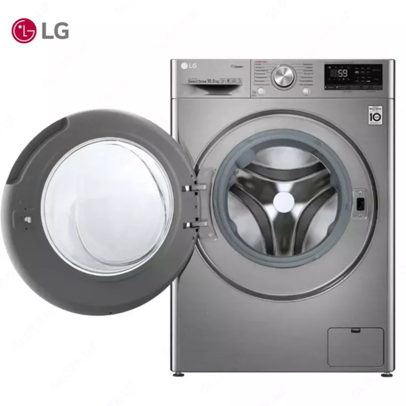 Стиральная машина автомат LG TW4T9RW9P 10.5 кг, Steam,TurboWash59,ThinQ, AI DD, Серый