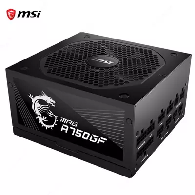 Блок питания MSI MPG A750GF, 80 Plus Gold, Modular, 750 Watt Power Supply, 100% All Japanese 105°C Capacitor