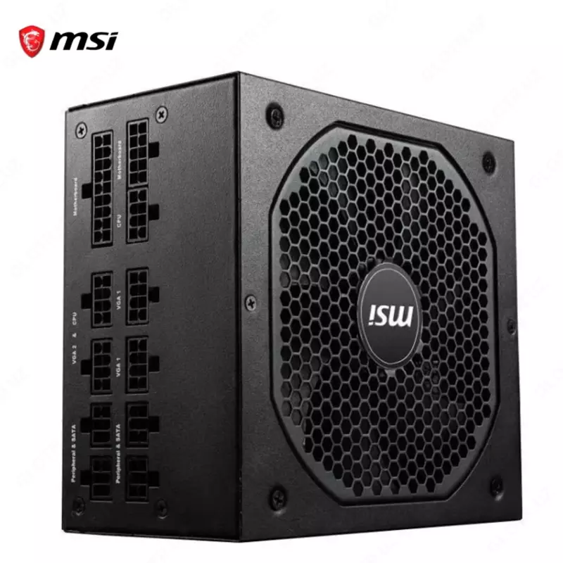 Блок питания MSI MPG A750GF, 80 Plus Gold, Modular, 750 Watt Power Supply, 100% All Japanese 105°C Capacitor