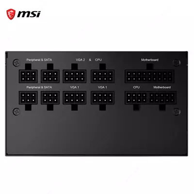 Блок питания MSI MPG A850GF, 80 Plus Gold, Modular, 850 Watt Power Supply, 100% All Japanese 105°C Capacitor