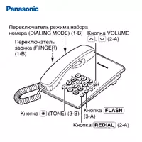 Стационарный телефон Panasonic KX-TS2350UAB Только в розницу