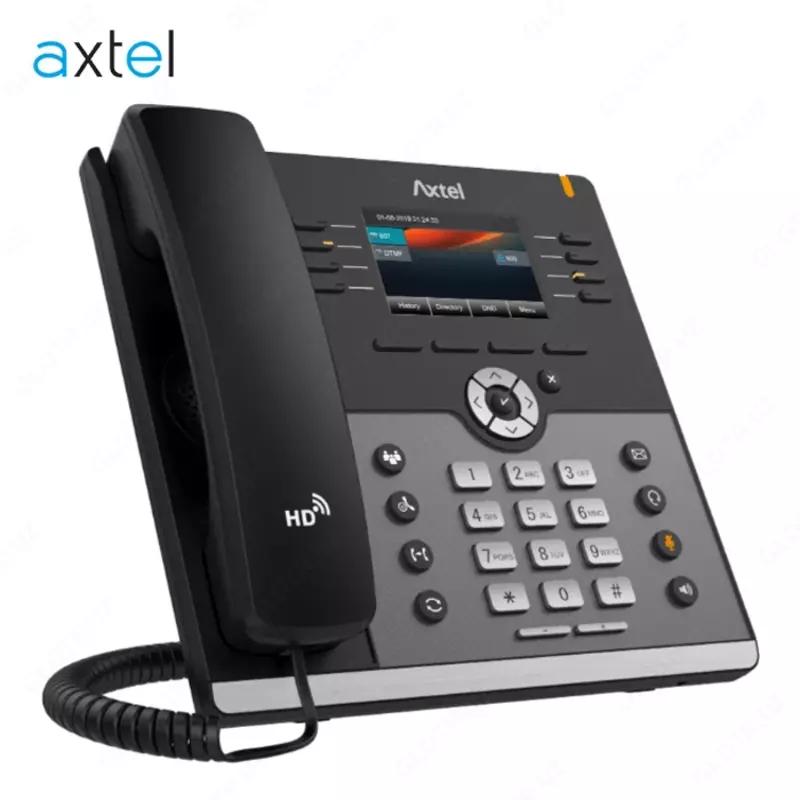 Стационарный IP-телефон Axtel AX-500W (SIP линий 12, LCD 3.5" 480x320 Color, конференц-5, PoE)