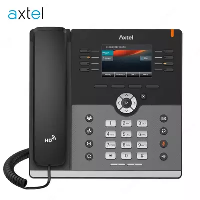 Стационарный IP-телефон Axtel AX-500W (SIP линий 12, LCD 3.5" 480x320 Color, конференц-5, PoE)