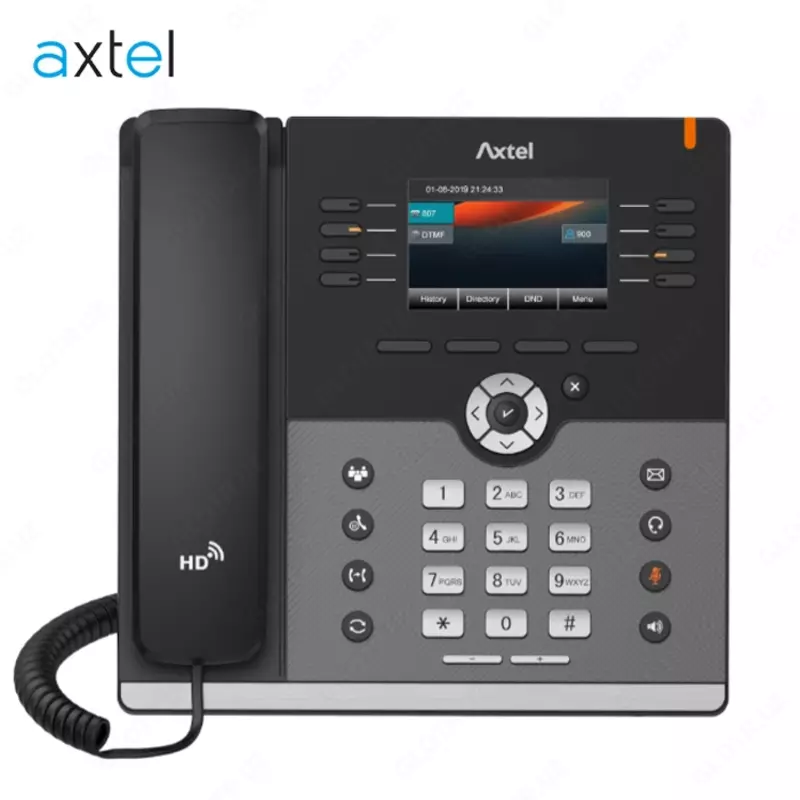 Стационарный IP-телефон Axtel AX-500W (SIP линий 12, LCD 3.5" 480x320 Color, конференц-5, PoE)