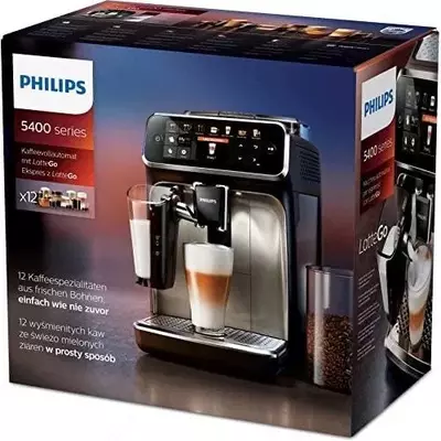 Philips EP5447/90 5400 Series LatteGo avtomatik qahva mashinasi.