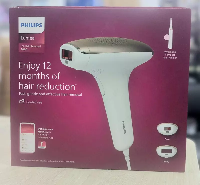 Фотоэпилятор для удаления волос Philips Lumea 7000 series BRI921 00 с триммером, 2 насадки.
