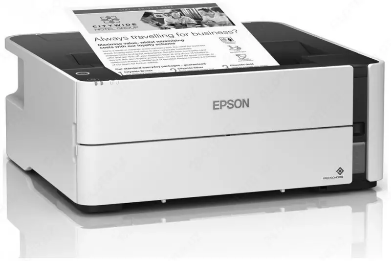 Epson M1140 (A4, струйный, 20 стр/мин, 1200x2400 dpi, 1 краска, USB2.0, двусторонняя печать).