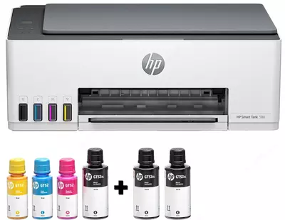 HP - Smart Tank 580 (A4, 16 стр/мин, струйное МФУ, LCD, USB2.0, WiFi).