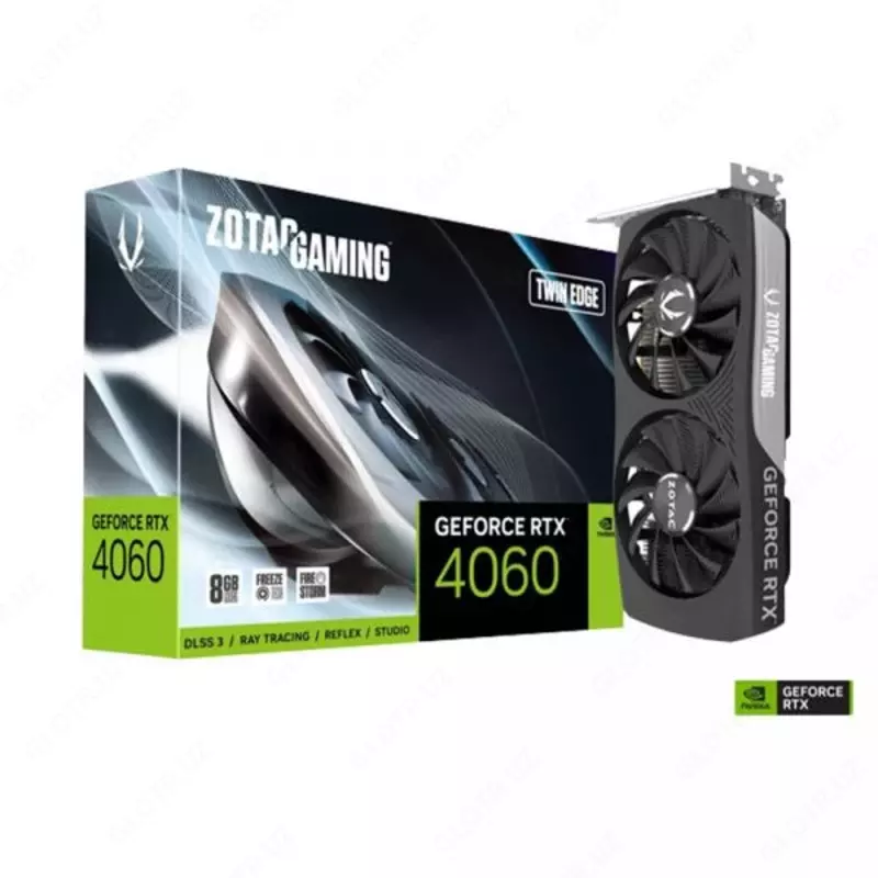 Zotac videokartasi – 8GB GeForce RTX4060 Twin Edge GDDR6 128bit, 3xDisplayPort, HDMI.