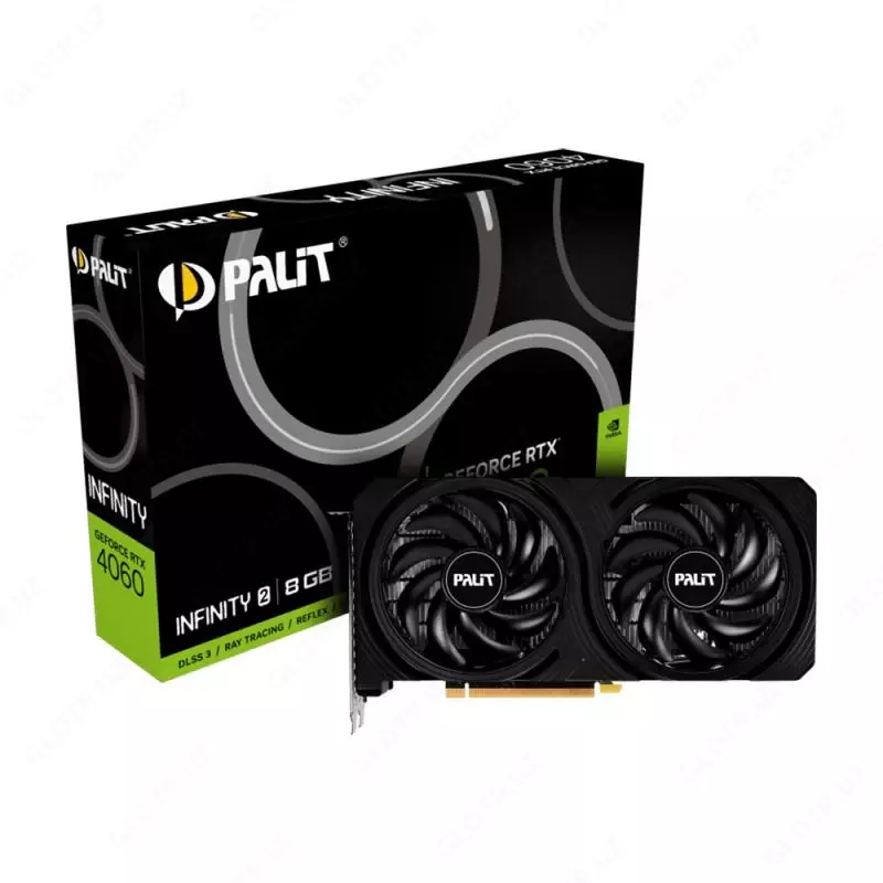 Palit videokartasi – 8GB GeForce RTX4060 INFINITY 2 OC GDDR6 128bit 3xDP HDMI.
