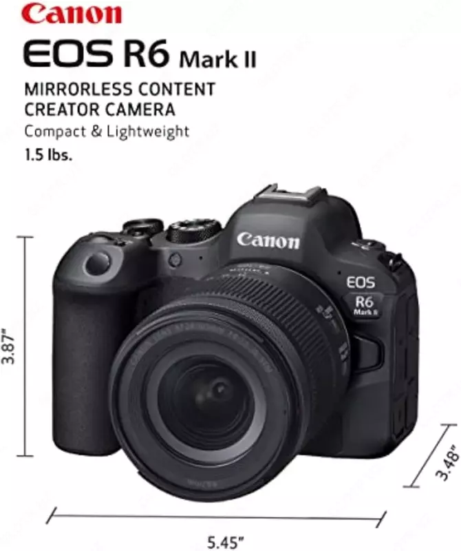  Canon EOS R6 Mark II kamerasi 24-105 mm f/4-7.1 IS STM - 