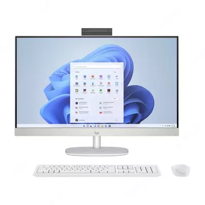 Моноблок HP 27-cr1004ci (714/662) (Intel Core Ultra 7-155U/ DDR5 16GB/ SSD 512GB/ 27 FHD IPS/Intel Iris Xe Graphics/ key + mouse/ NoOS/ RU) White (A33HKEA)