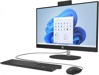 Моноблок HP 24-cr0308nh (3T9) (Intel Core i5-1334U/ DDR4 8GB/ SSD 512GB/ 23,8 FHD IPS/ Intel Iris Xe Graphics/ No DVD/ key + mouse/ NoOS/ RU) Black