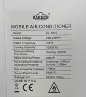  Мобильный кондиционер Uakeen 7000 BTU.15 м² Только в розницу