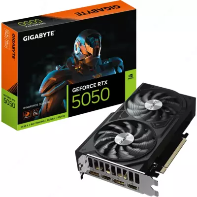 Видеокарта Gigabyte - 8GB GeForce RTX5050 WINDFORCE OC V2 GV-N5050WF2OCV2-8GD