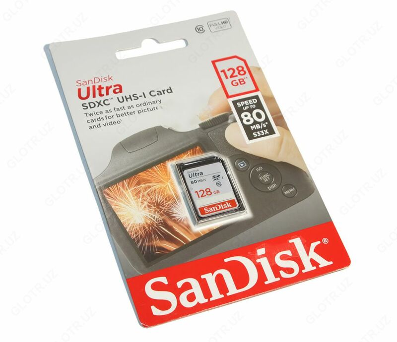 Карта памяти SANDISK Ultra 80 128 ГБ