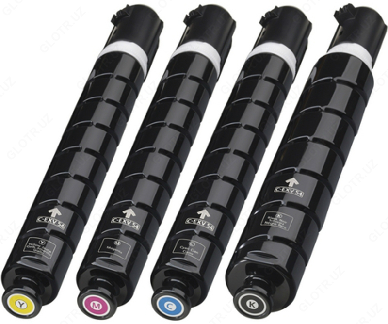 Original Caner C-EXV54 toner kartridjlari (qora, ko'k, binafsha, sariq) 4 dona